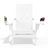 Wolak High Density Polyethylene Folding Adirondack Chair With Double Cup Holder-265647082
