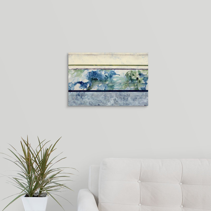 « water variations », peinture sur toile, Toile tendue, H 12 po x l 18 po x P 1,25 po