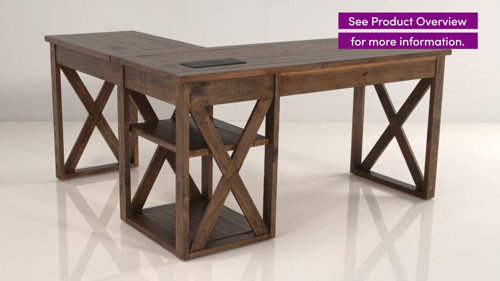 Large Solid Wood Desk with Extra Wide Legs– Artisan Born