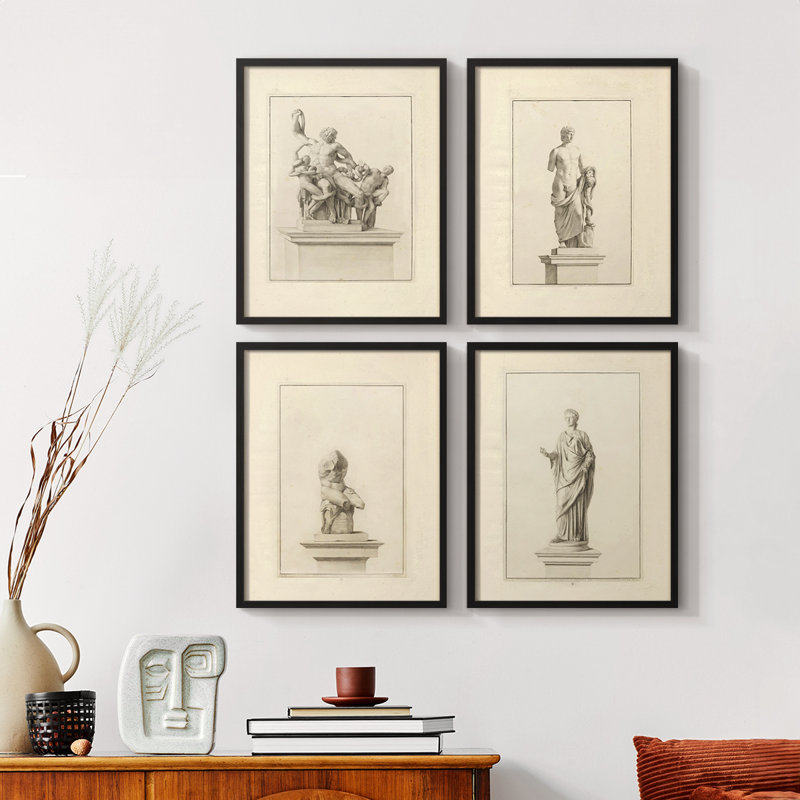 «Vintage S Croquis», reproduction encadrée, H 14 po x l 44 po