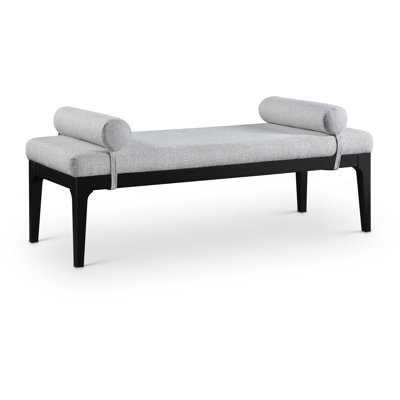 Priscilla Linen Textured Fabric Bench
