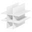 Insert pour cube de rangement à 9 compartiments, compatible avec les cubes triple épaisseur Ikea Kallax, blanc.-121883074-121883073