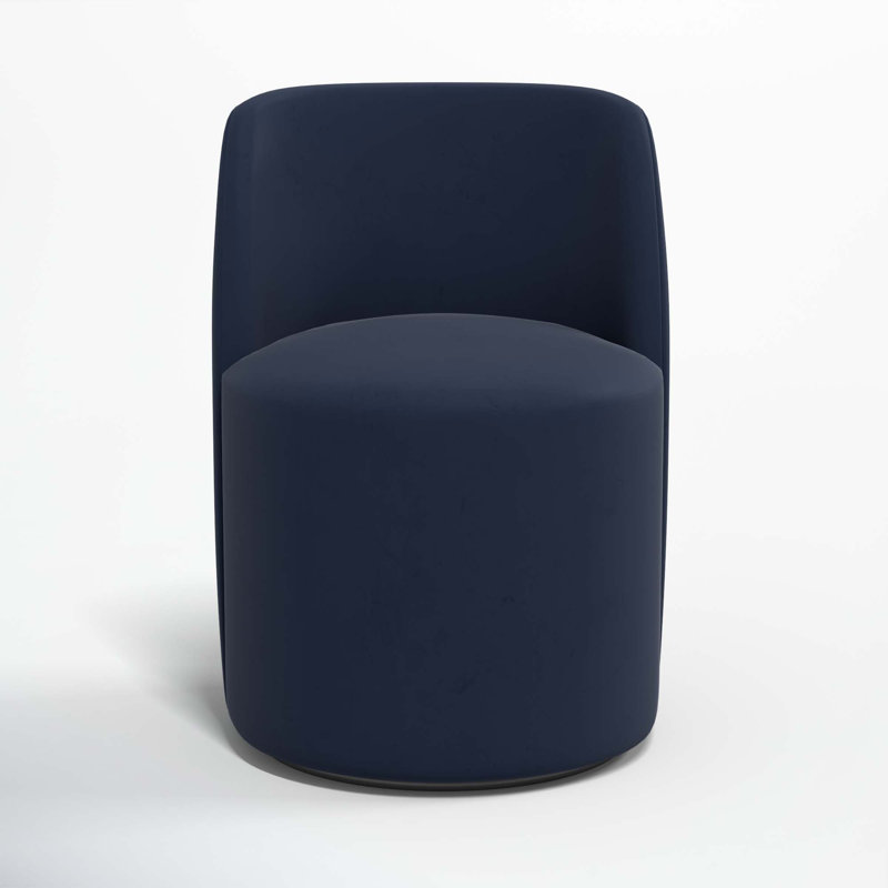 Begonia Swivel Dining Chair, Classic Ink Performance Velvet