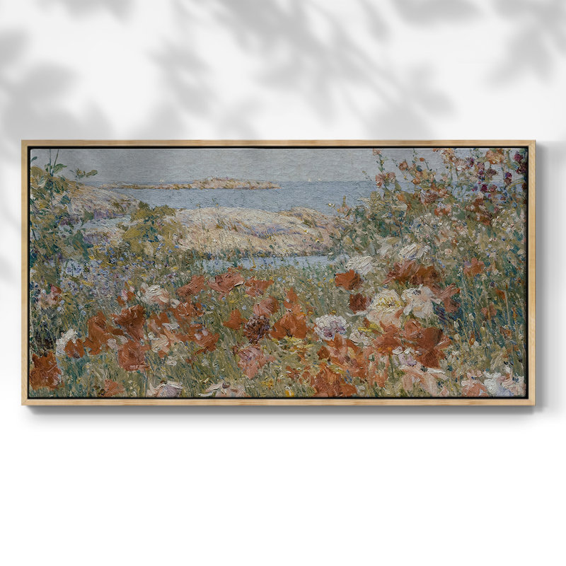 Botanical Series-CDXV III - Toile tendue avec châssis encadré - Prêt à être accroché, H 21 po x l 41 po, Naturel