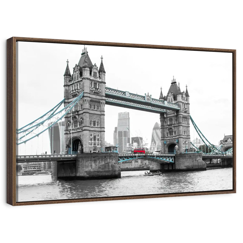 Pop London Bridge, Cadre flottant noyer, 40 po x 27 po