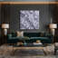 Aquarelle, art floral sur toile gris 4-317859495