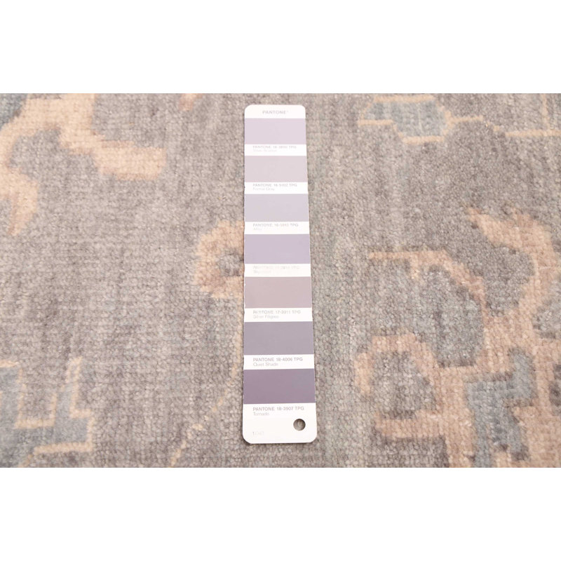 Modern Oushak Grey Rug 8'11" x 12'1"