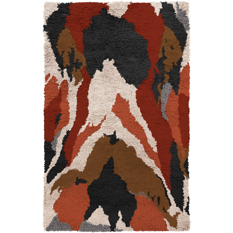 Leora Wool Abstract Indoor Rug, Rectangle 2' x 3'