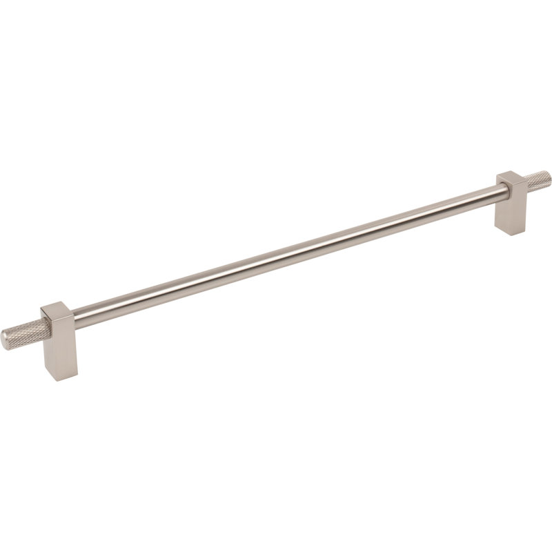 Larkin 4 Knurled Ends Bar Pull, Satin Nickel, 12"