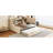 Twin Size Upholstered Daybed In Beige, Trundle For Extra Sleep, Built - Storage And Charging Small Bedrooms Beige With Trundle, Shelves, Integrated & Outlet Modern-1202316339
