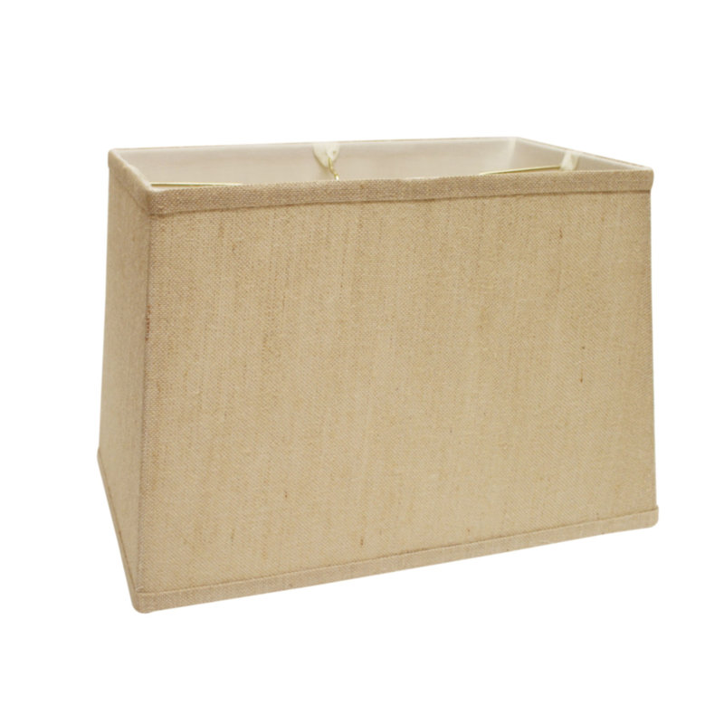 Golden Fibre Throwback Rectangle Burlap Lampshade, 10" H x 14" W x 10" D