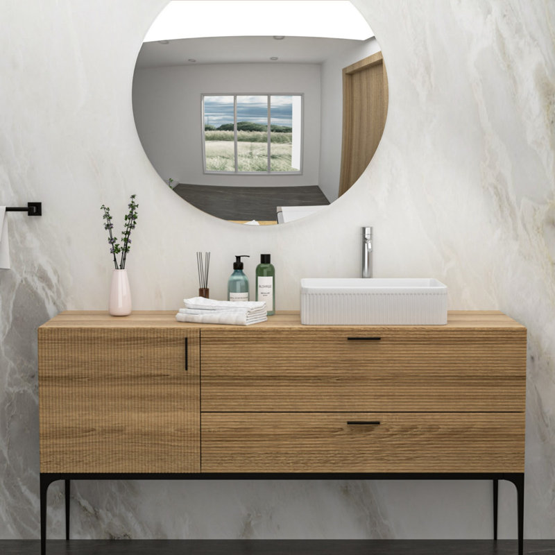 Lavabo carré en céramique