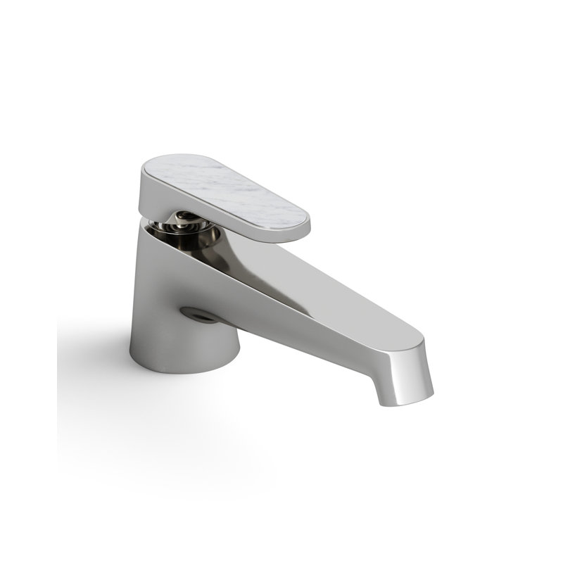 Twenties Single Hole Bathroom Faucet with Drain Assembly, Chrome