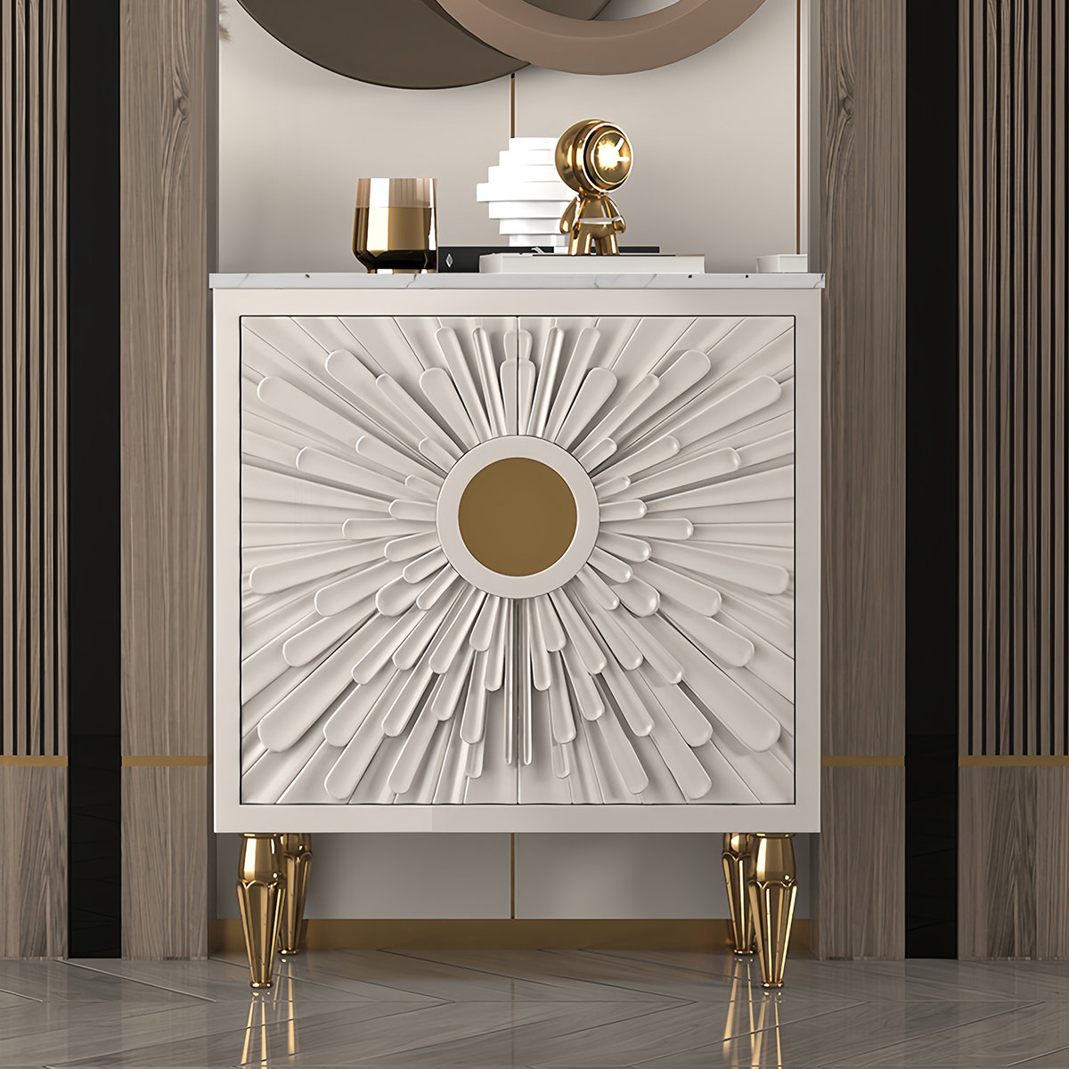 Porch Cabinet, Homestay Light Luxury Stainless Steel Furniture Living Room. Storage Cabinet