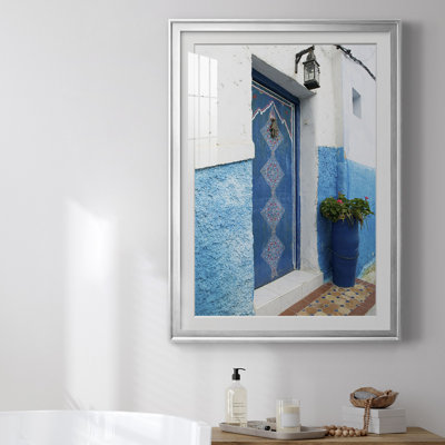 Morocco Door - Matted and Framed Under Acrylic Glass, Large Living Room Wall Art