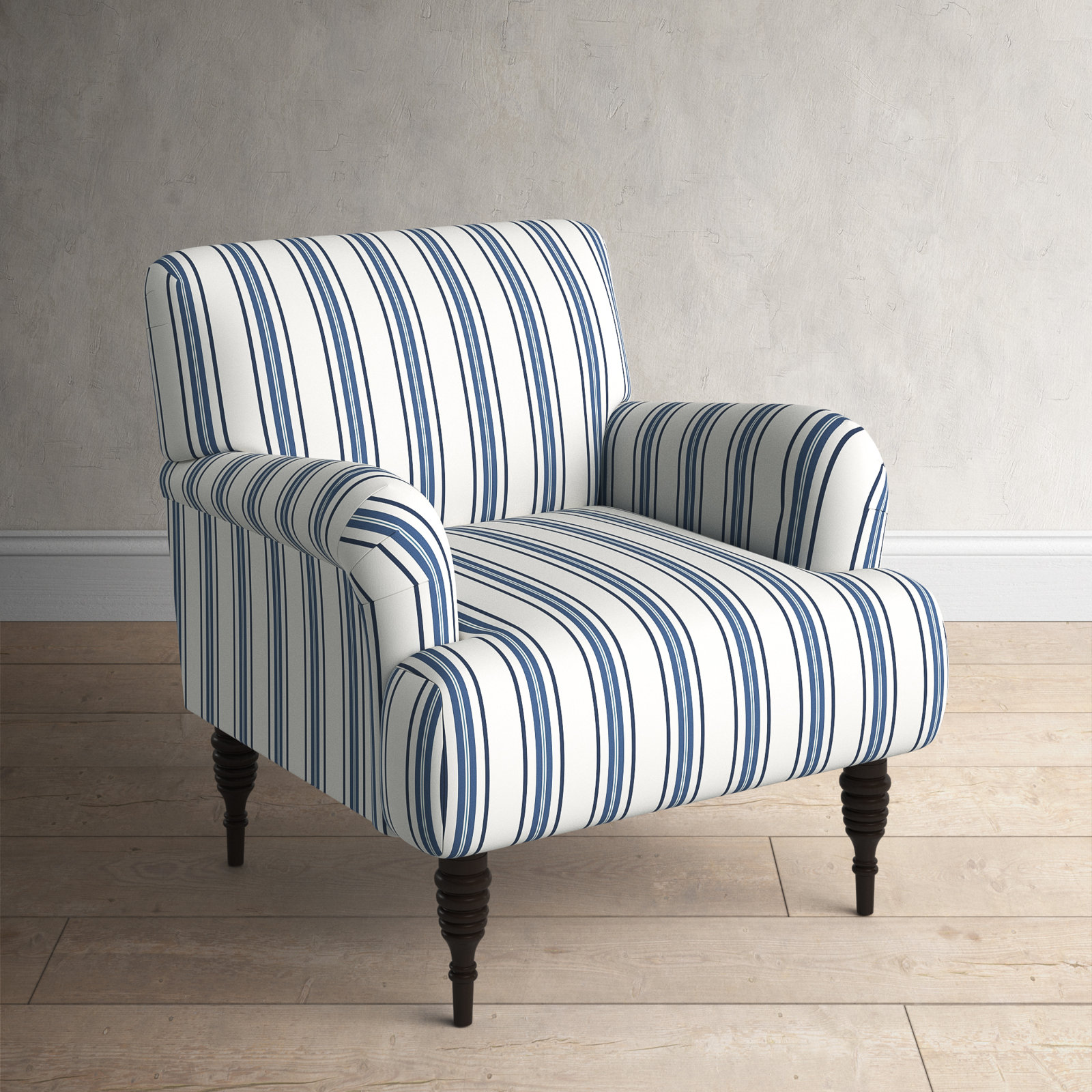 Fairhope 32'' Wide Cotton Armchair, Light Blue 100% Cotton