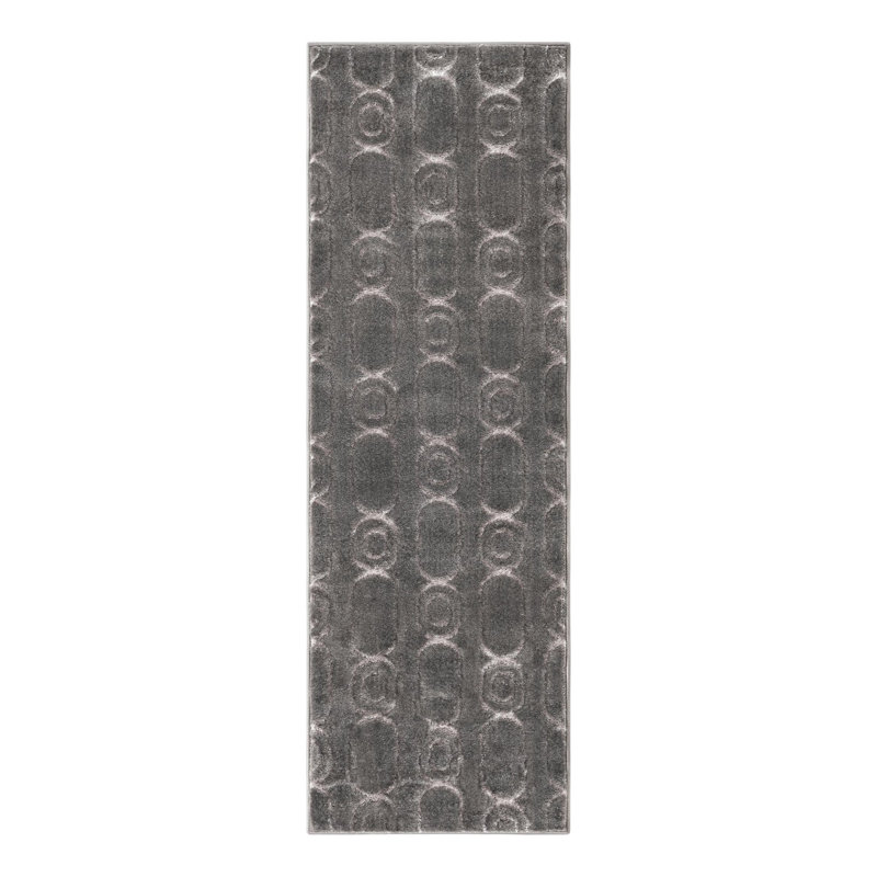 Latitude Run® Column Nikica Rug Gray and Silver, Runner 2' x 6'1"