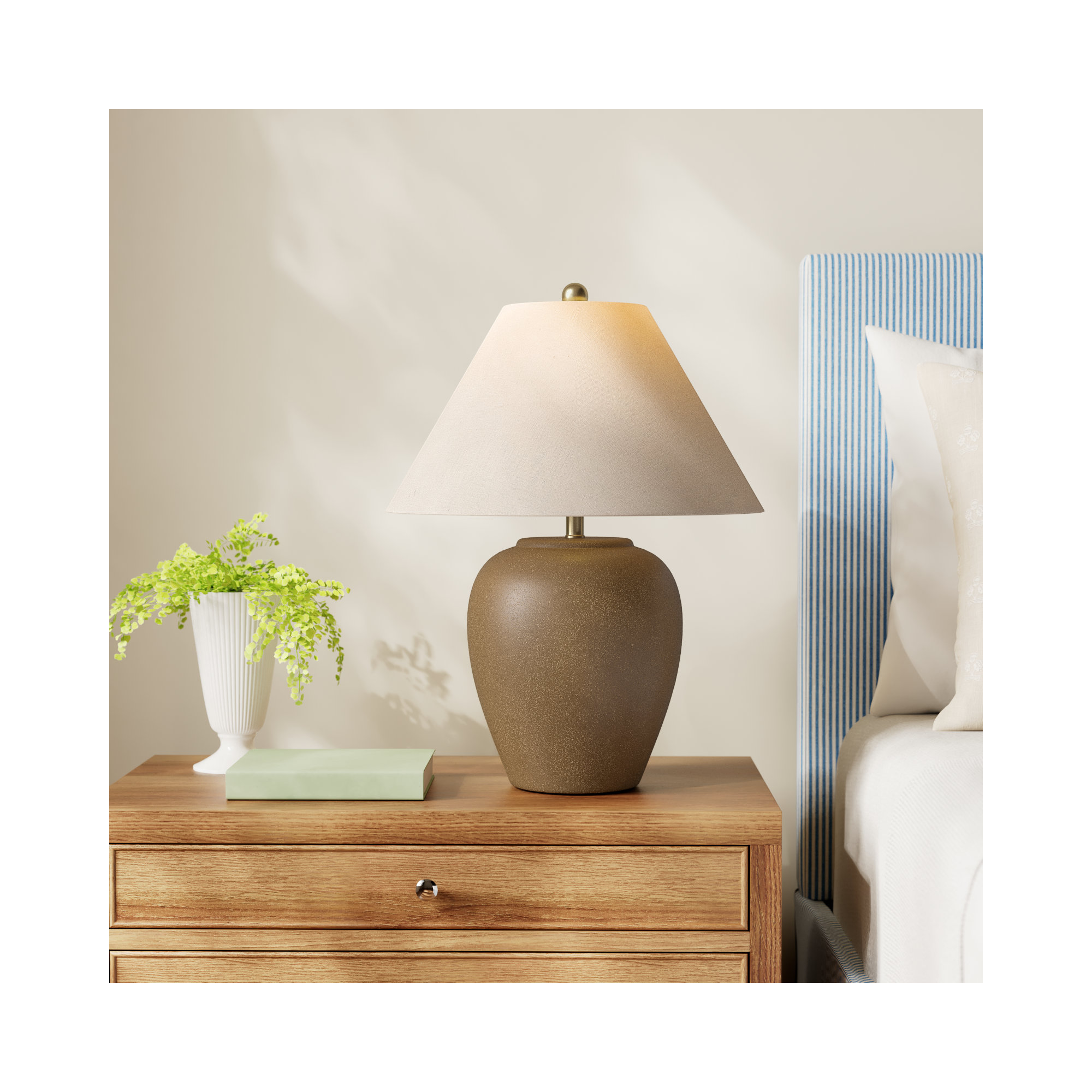 Eustacia Ceramic Table Lamp, Brown
