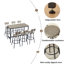 Pub High Dining Table Set, Industrial Style Pub Table, Pu Leather Bar Chairs-97893294-97893295-97893299