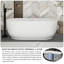 Baignoire autoportante 67 po en acrylique blanc