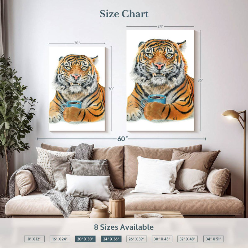 Brampt Too Early Tiger, 36" H x 24" W