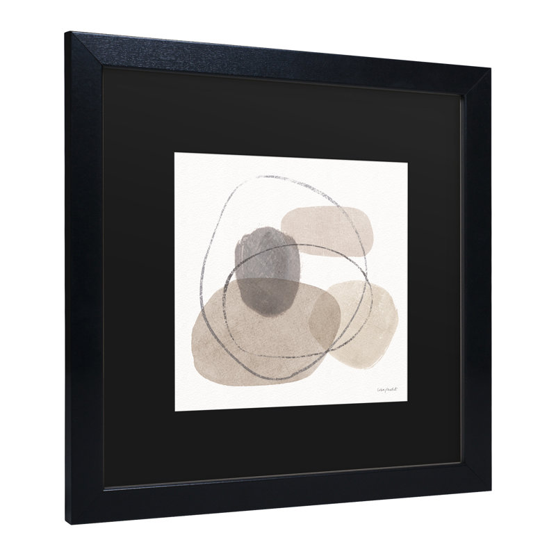 «Think Neutral 07» par Lisa Audit - Reproduction d'art sur toile encadrée, Noir mat