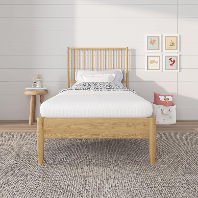 Matelas simple en mousse viscoélastique 5 pouces pour enfants, blanc