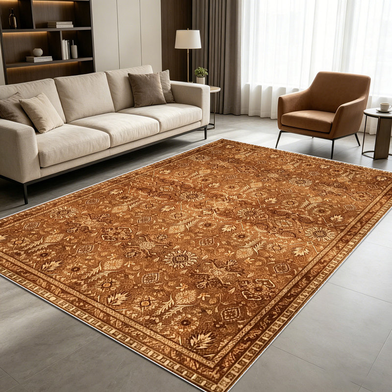 1PC Vintage Persian Bohemian Floral area rugs for Living Room, Soft, All seasons, Easy-maintain, Washable Indoor mat, Farmhouse suitable for dining room, bedroom, entryway, patio, home office, kitchen, Home Decor, Outdoor Decor.