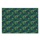 Ambesonne Leaf Cutting Board Large Size Tropical Jungle Pattern Multicolor