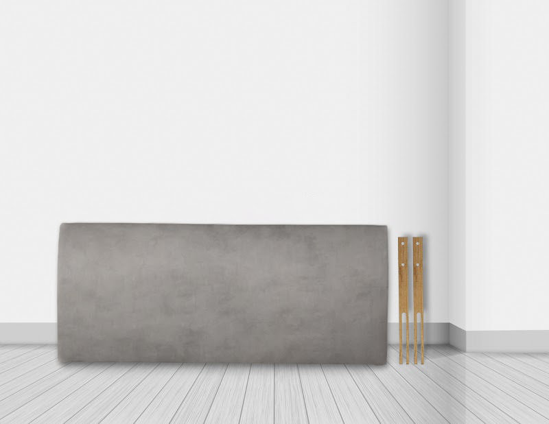 Godric Upholstered Headboard, Kingsize (5'), Grey