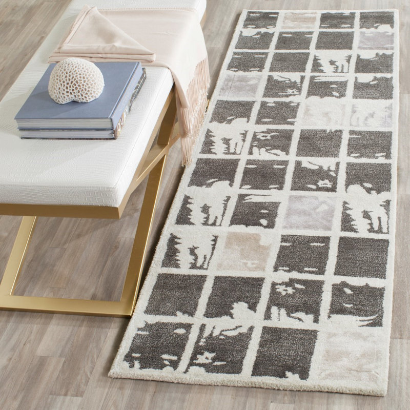 Jefferson Hand Tufted Wool Geometric Rug, Rectangle 2'6" x 4'