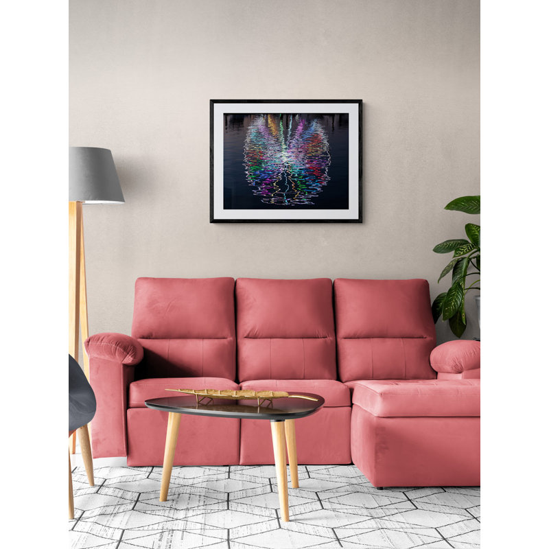 Reflections at National Harbor Photographic Print Canvas, 24" H x 30" W, Black Framed Paper