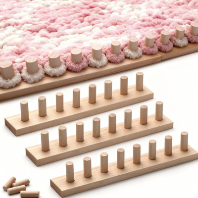 Ensemble de métier à tisser 46 po - métier à tisser en bois réutilisable pour débutants et experts