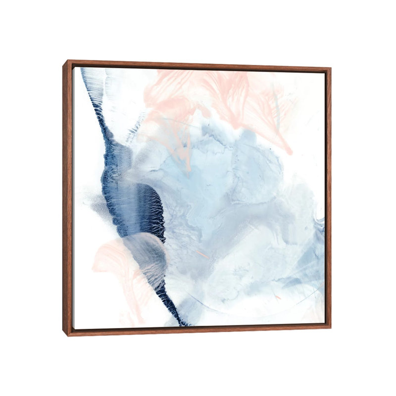 "Indigo & blush II" par Ethan Harper, reproduction d’art, H 26 po x l 26 po x P 1,5 po, Pas de tapis