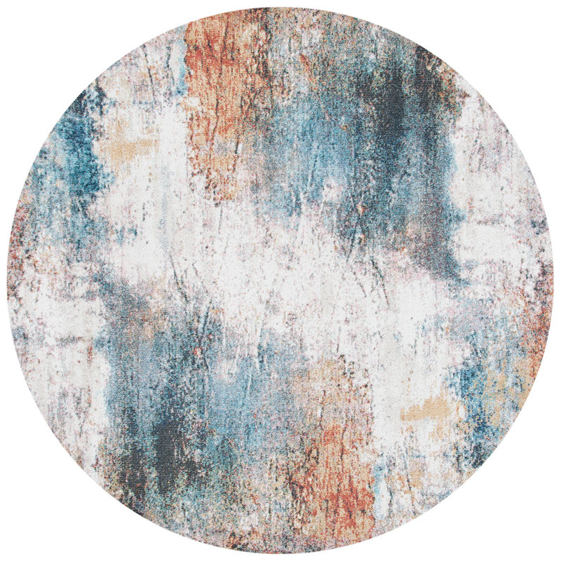 Phoenix Performance Abstract Rug, Round 6'7"