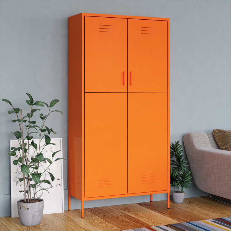Organisateur de garde-robe pour garde-robe en acier, Orange