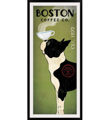 " Boston Terrier Coffee Co " Graphic Art