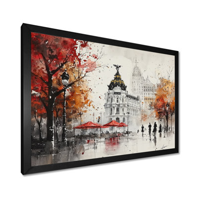 Rues vibrantes de Madrid en automne II - salon d'art mural Madrid