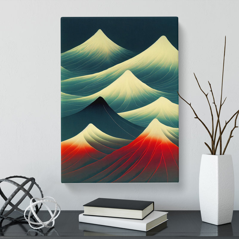 Palmhurst Japanese Mountains View - Wrapped Canvas, 76cm H x 50cm W x 3cm D