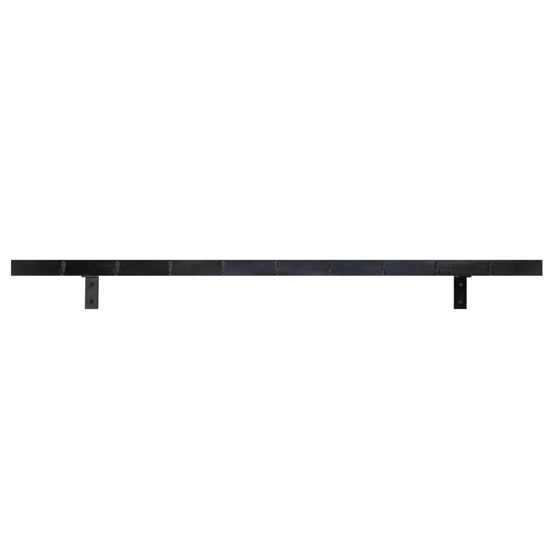 Rayne Plate Display Shelves With Hooks, 72/3/2, Black