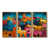 Toile avec cadre flottant or