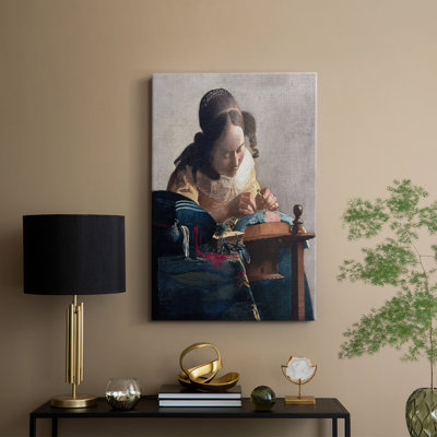 «The Lacemaker», toile tendue sur toile par Johannes Vermeer