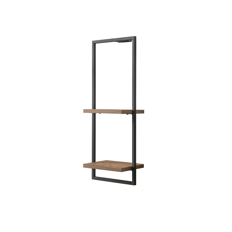 Locelso Floating Shelf, Black/Natural