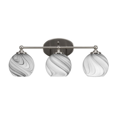 Barre de salle de bain Capri Light avec verre tourbillon onyx de 5,75 po