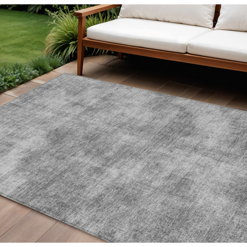 Tapis intérieur gris lavable 9 pi x 12 pi HomeRoots