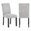 Ensemble de salle à manger contemporain 5 pièces Table rectangulaire à finition bicolore Chaises rembourrées grises