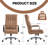 Ergonomic Tufted Faux Leather Executive Office Chair with High Back-1609120715-1609120709