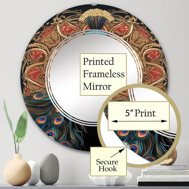 Miroir mural sans cadre Wolfheart, 24 po x 24 po
