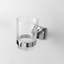 Porte-brosse à dents Line - fixation murale - laiton 4 po / verre / chrome poli