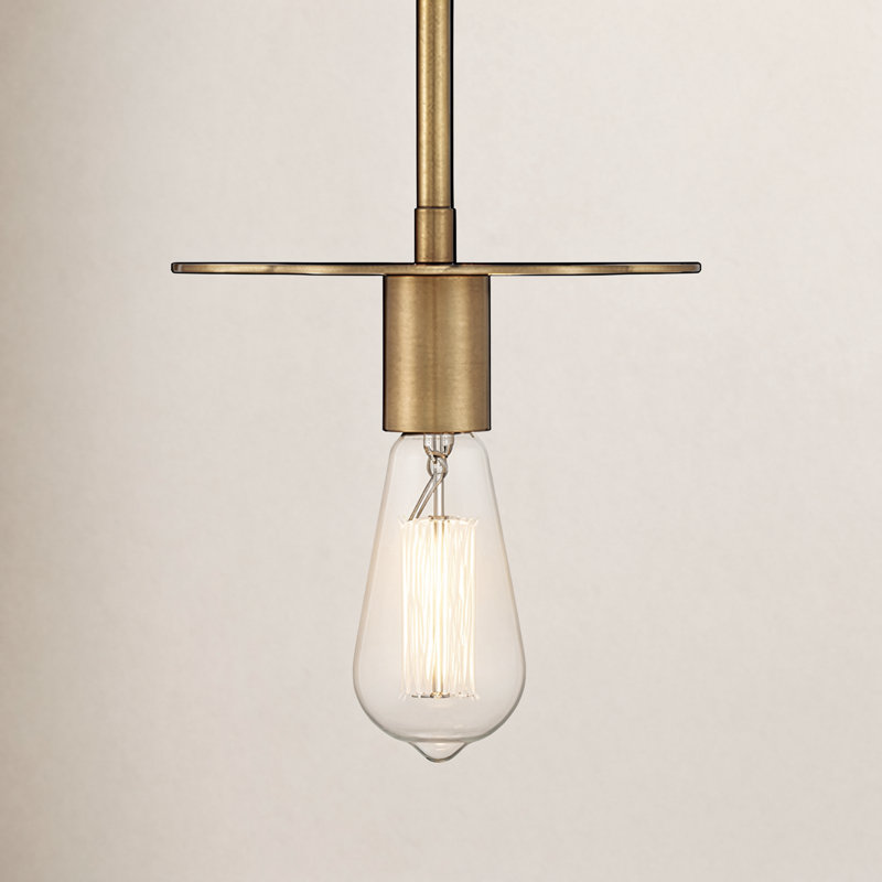 Thane 1 - Light Single Pendant, Natural Brass